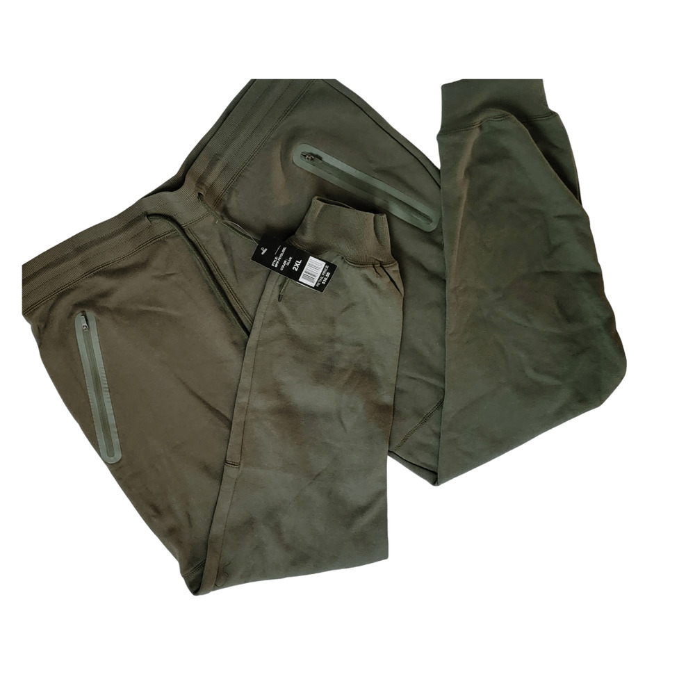 Wicked Stitch Zippered Pocket Jogger Sweat Pants Size 2xl olive green